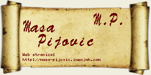 Maša Pijović vizit kartica